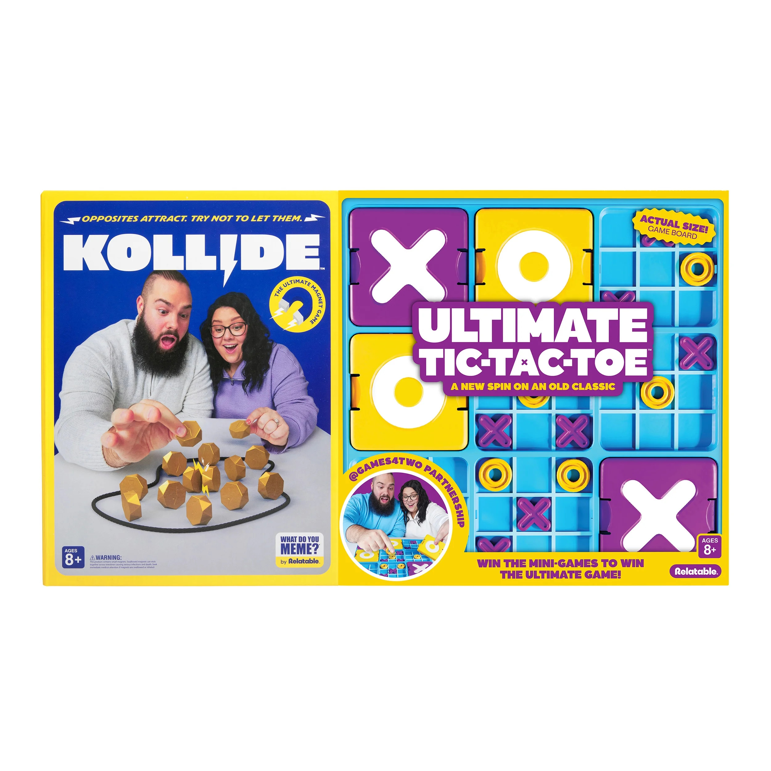 Ultimate Tic Tac Toe™ + Kollide by What Do You Meme?  2-Game Bundle for Kids, Families, and Gam... | Walmart (US)