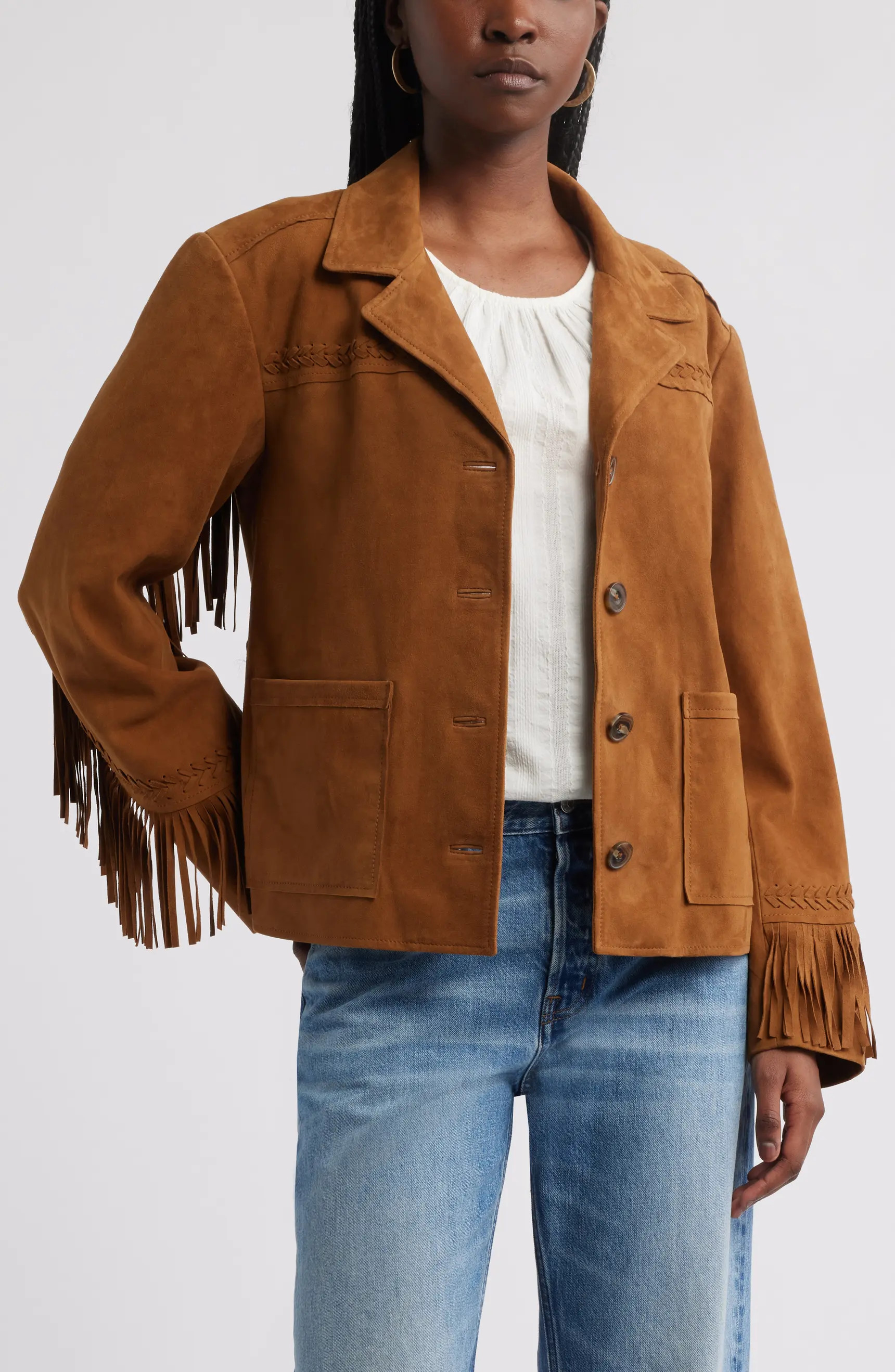 Treasure & Bond Fringe Suede Jacket | Nordstrom | Nordstrom
