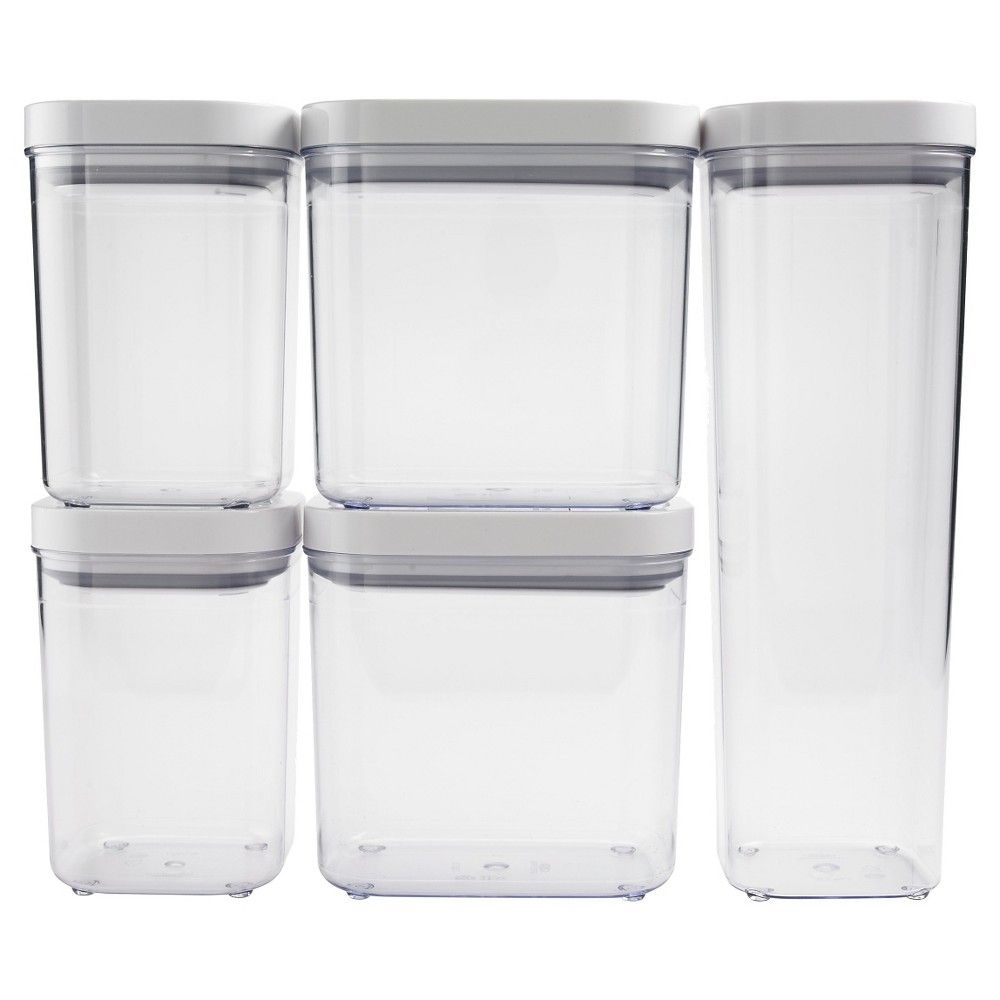 OXO POP 5pc Airtight Food Storage Container Set, Clear White | Target