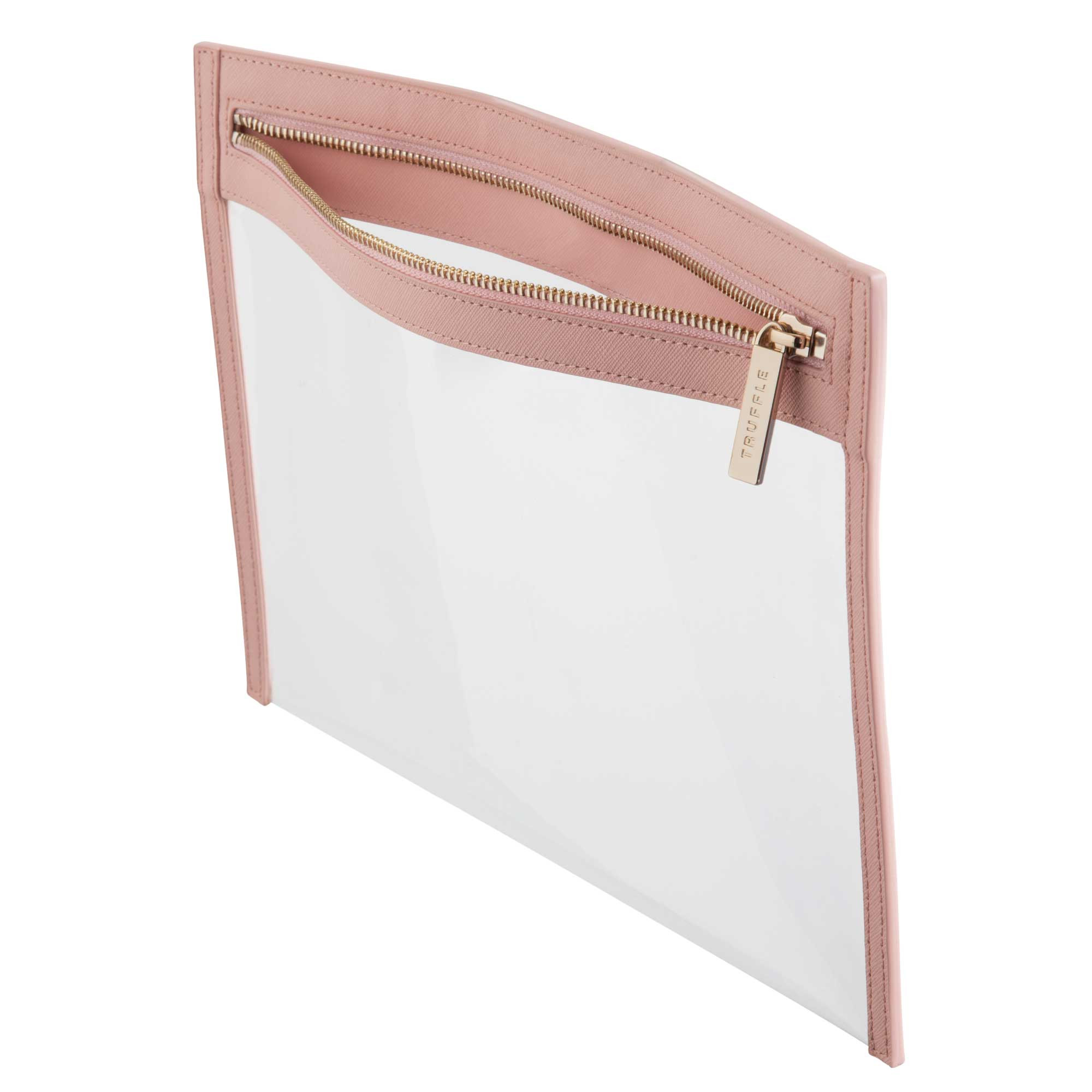 Clarity Clutch Large - Large Clutch | Large Flat Makeup Bag | Truffle | TRUFFLE