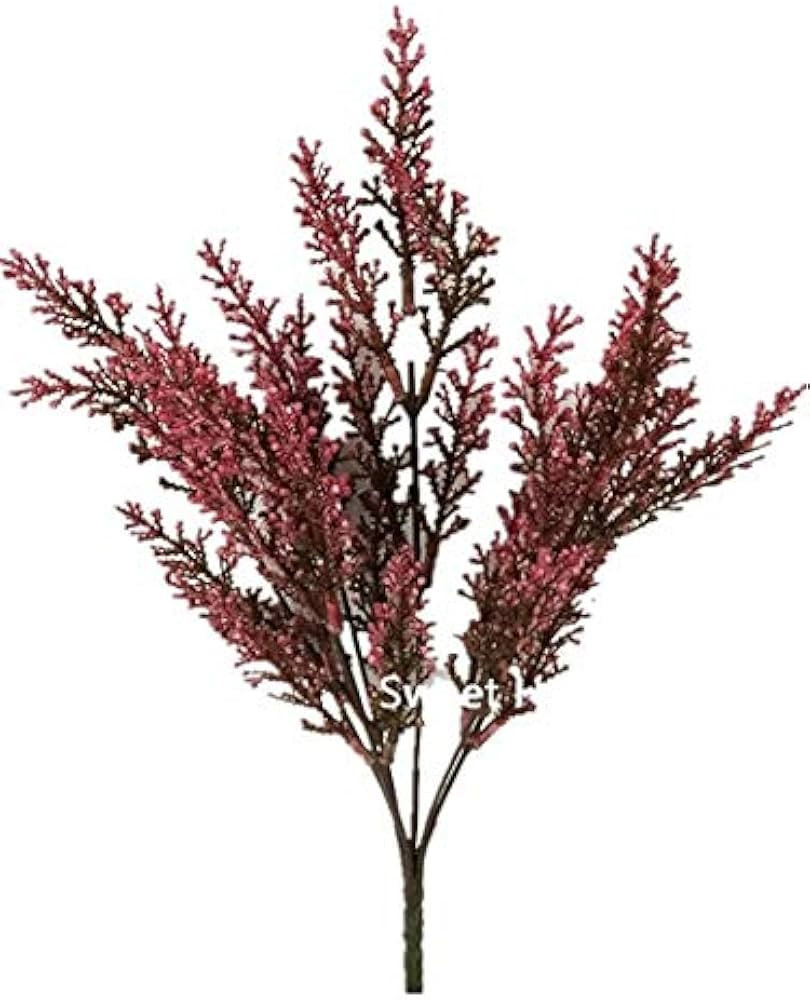 Sweet Home Deco 10'' Astilbe Artificial Flower Bush Filler Flowers Set of 2 (Red) | Amazon (US)