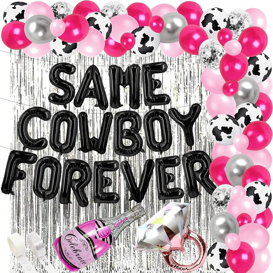 Disco Cowgirl Bachelorette Party Decorations Supplies Same Cowboy Forever Bridal Shower Decor Bri... | Amazon (US)