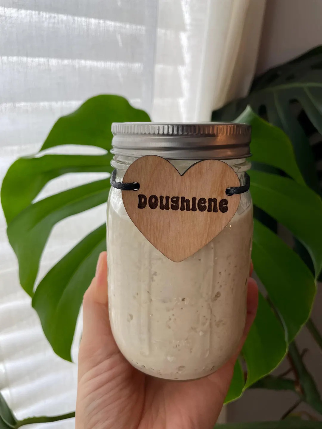 Sourdough jar label - Starter name tag - Funny bread meme - Wood personalized tag - Heart shape | Etsy (US)