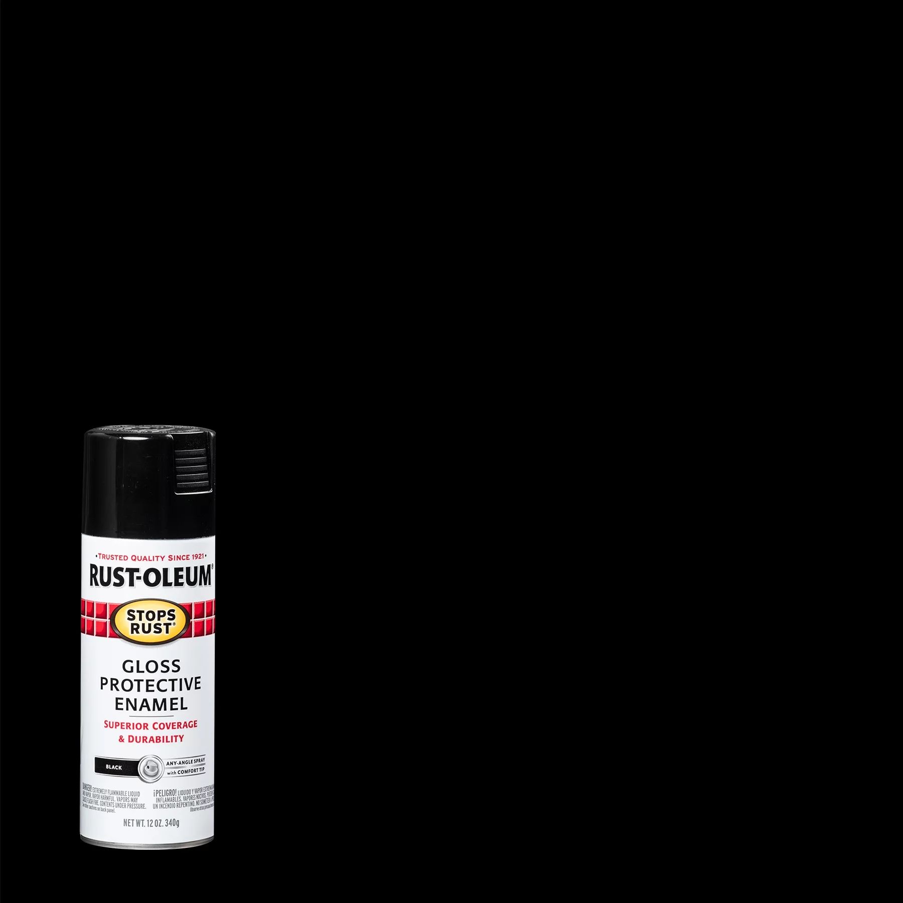 Black, Rust-Oleum Stops Rust Gloss Protective Enamel Spray Paint-7779830, 12 oz | Walmart (US)