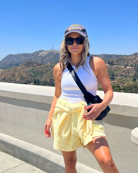 Loved this sweatshirt and short set for a day of exploring. The color is a gorgeous bright yellow. Wearing a small in both for an oversized look  

#LTKtravel #LTKstyletip #LTKunder50