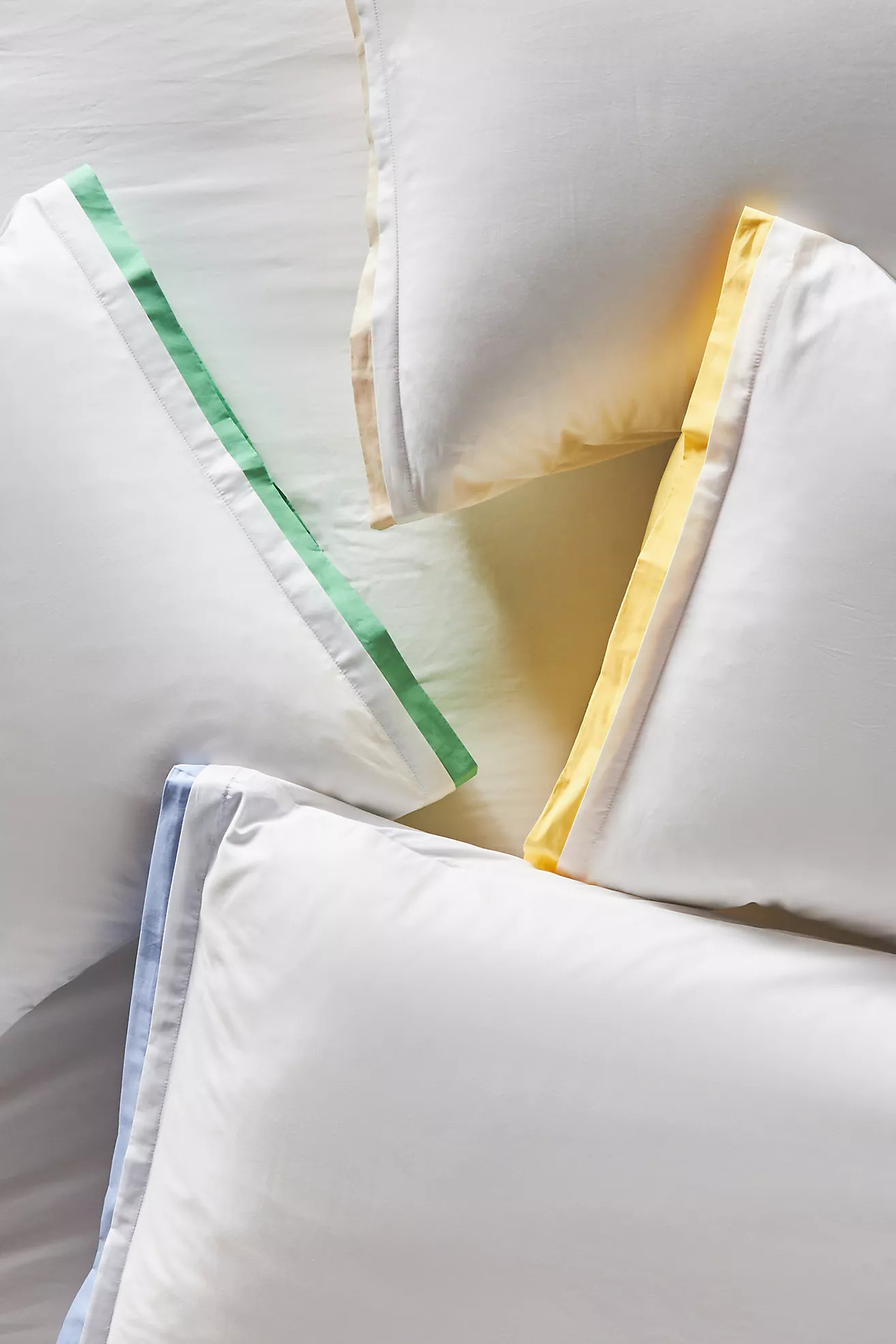 Tipped Contrast Percale Sheet Set | Anthropologie (US)