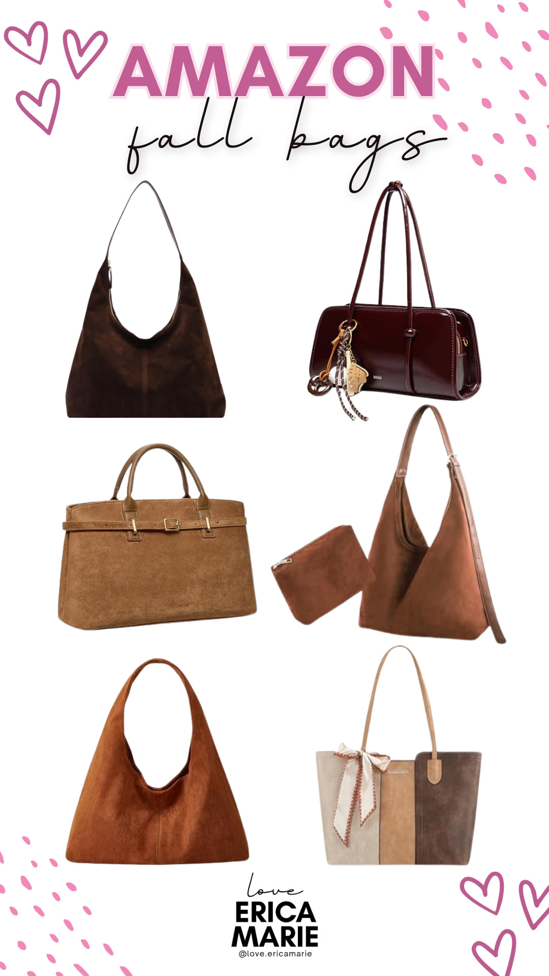 Refresh your fall wardrobe with these stylish and versatile bags! 🍂 From everyday totes to cute shoulder bags, these picks are perfect for work, travel, errands, and all your fall outfits. 🤎 #FallFashion #FallBags #FallStyle #AmazonFashion #EverydayBags #LTKFinds 

 #LTKgrwm #LTKSeasonal #LTKWedding