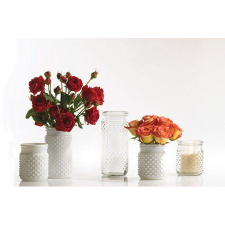 Vintage Hobnail White Milk Glass Jar Candle Holder Antique Vase Small | Walmart (US)