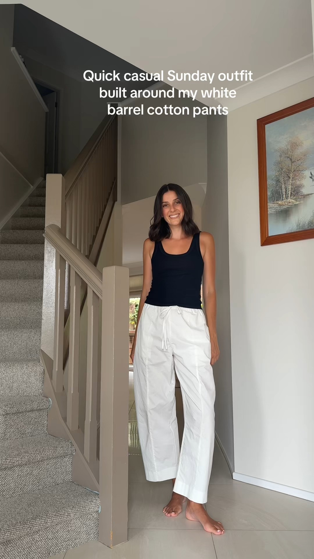 Today’s outfit 🖤 

Have been loving these white cotton pants from @DISSH and I also recently purchased this black tank (also Dissh) and it’s honestly perfection! Such a great length and the cut is so chic with the lower back. Size 8 in both top and pants. 


#ootd #whatimwearing #outfitideas 

#LTKFashionMonth #LTKsummer #LTKstyletip