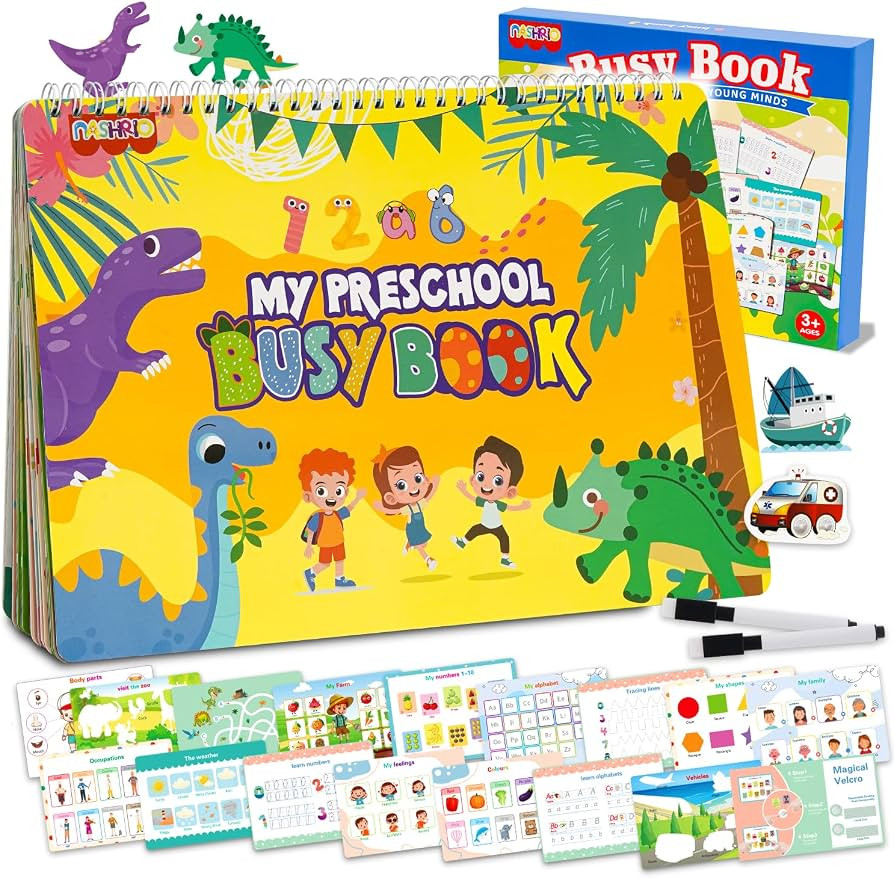 NASHRIO Montessori 24 Themes Busy Book for Toddlers 3-5, Engaging Preschool Learning Activities f... | Amazon (US)