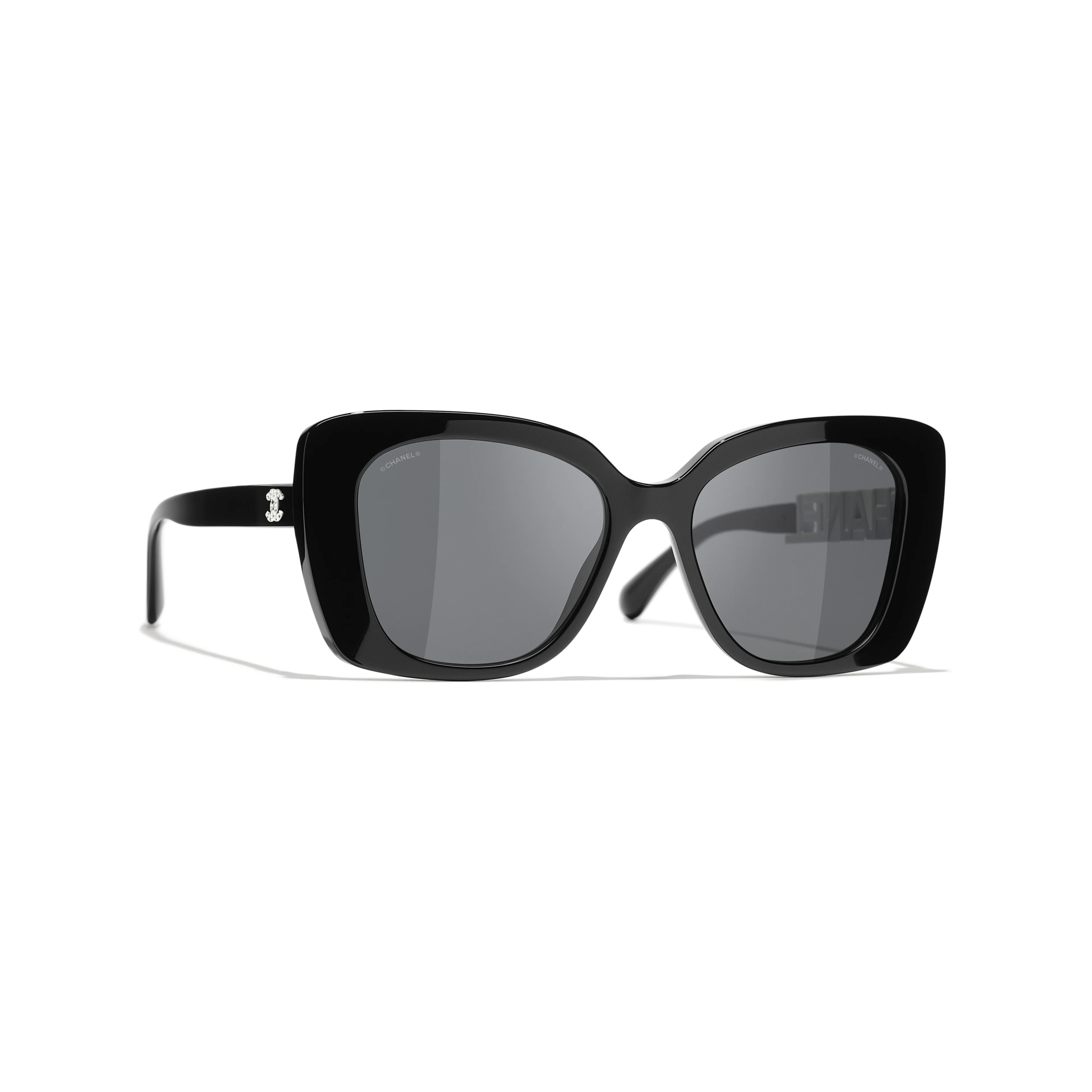 Sunglasses: Square Sunglasses, acetate & strass — Fashion | CHANEL | Chanel, Inc. (US)