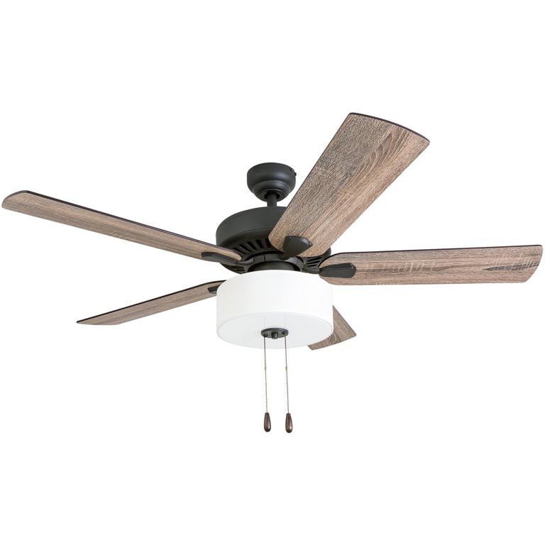 Prominence Home Canoe Ridge 52" Bronze Farmhouse Ceiling Fan with 5 Blades, Linen Drum Shade, Rem... | Walmart (US)