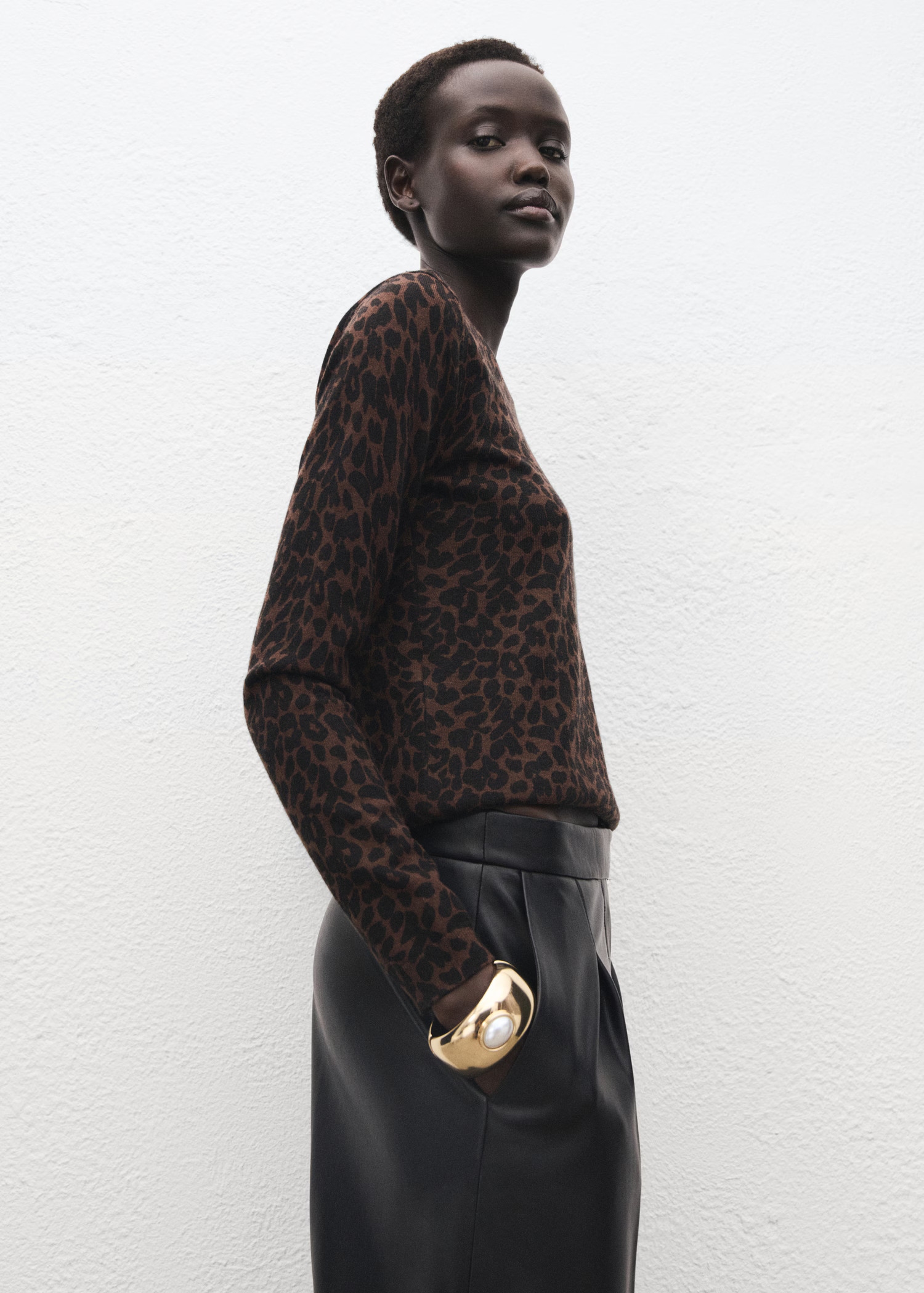 Ribbed leopard-print sweater - Women | MANGO USA | Mango (US/MX/AU)