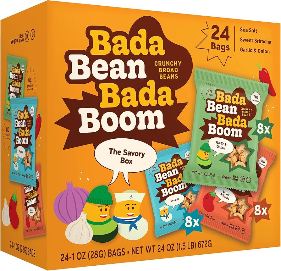 Bada Bean Bada Boom Roasted Fava Beans, Fava Beans Dried, Broad Beans - 110 Calories, 4g Fiber, 6... | Amazon (US)