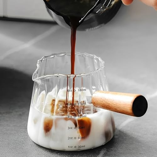 2Pcs Espresso Shot Glass, FHDUSRYO 6oz Espresso Cups with 2Pcs Coffee Measuring Spoon, Expresso S... | Amazon (US)