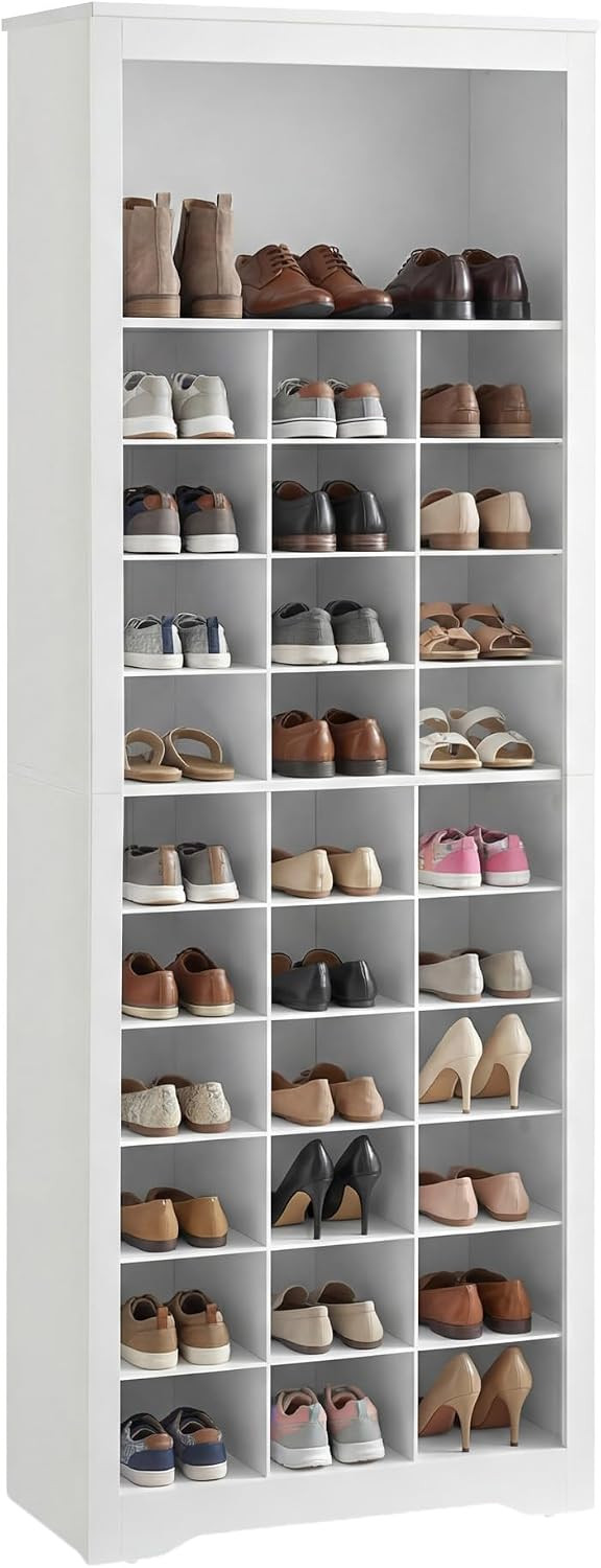 VASAGLE Tall Shoe Storage Cabinet, 10‑Tier, Holds Up to 30 Pairs of Shoes | Amazon (US)