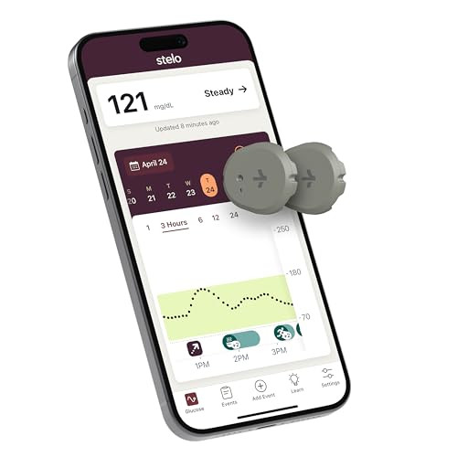 Stelo Glucose Biosensor & App by Dexcom—A Leader in Continuous Glucose Monitoring (CGM). 24/7 G... | Amazon (US)