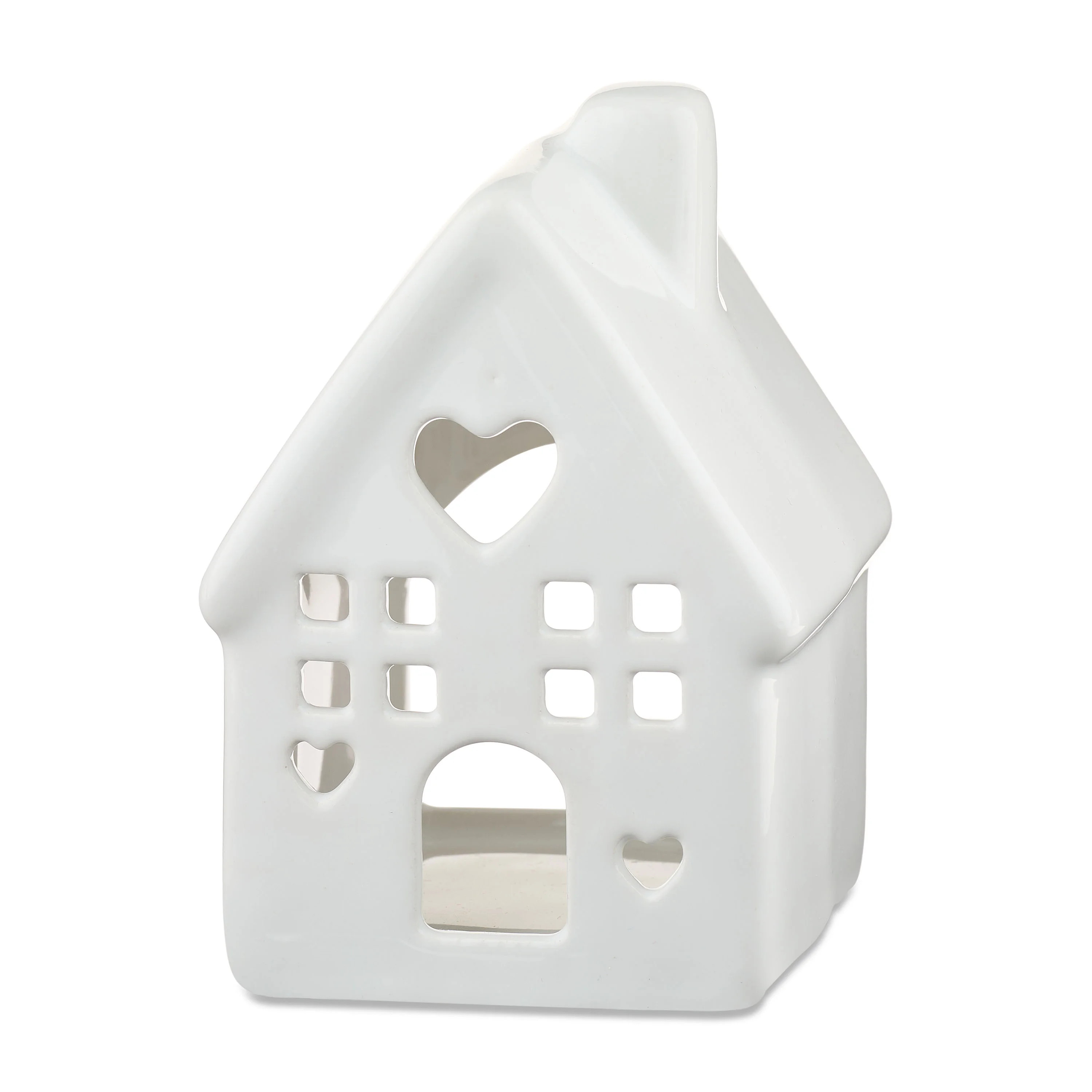 Ceramic House Tabletop Decoration, White, 4", Valentine's Day by Way To Celebrate | Walmart (US)