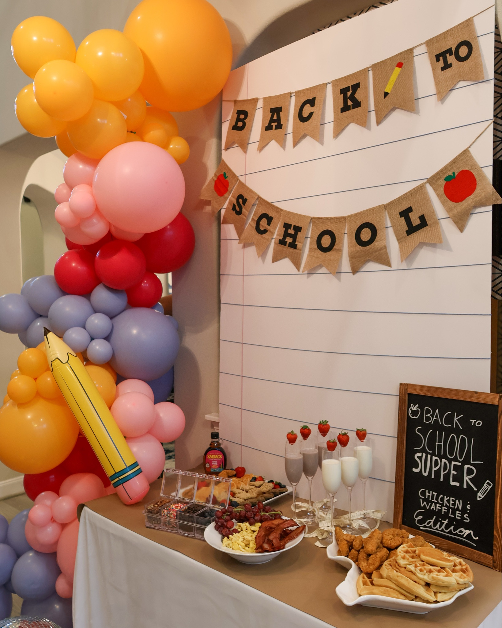 Back to School Supper. Take an evening to have breakfast for dinner to sit down as a family and intentionally celebrate the start of the school year  

#LTKKids #LTKParties #LTKFamily