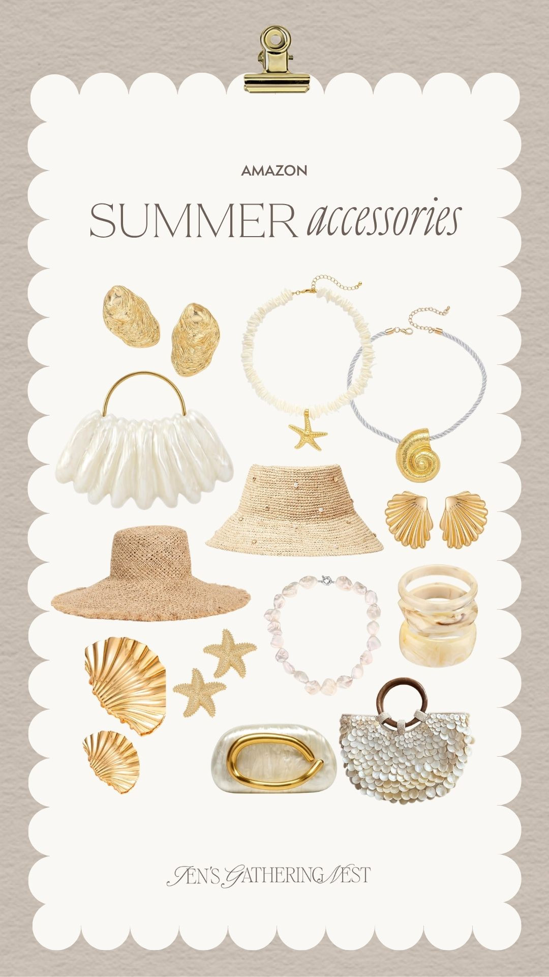 Amazon summer accessories. 🐚 Beach vacation essentials, coastal jewelry, straw hats, shell bags and chic resort-ready pieces that instantly elevate your summer outfits. Perfect for beach days, poolside looks and warm weather getaways!

#amazonfinds #beachvacation #resortstyle #summeraccessories #beachstyle #coastalstyle #vacationoutfits #strawhat #beachwear #ltkstyle 

 

#LTKootd #LTKSeasonal #LTKSwim