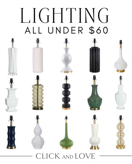 Lighting under $60 ✨ so many beautiful accent lamps! 

At Home, home decor, home finds, lighting, accent lighting, lamp, table lamp, accent lamp, under 60 lamp, lamps under 100, bedroom, dining room, living room, seating room, entryway, budget friendly lamp, neutral lighting, modern lighting, traditional lighting 

#LTKstyletip #LTKhome #LTKunder100