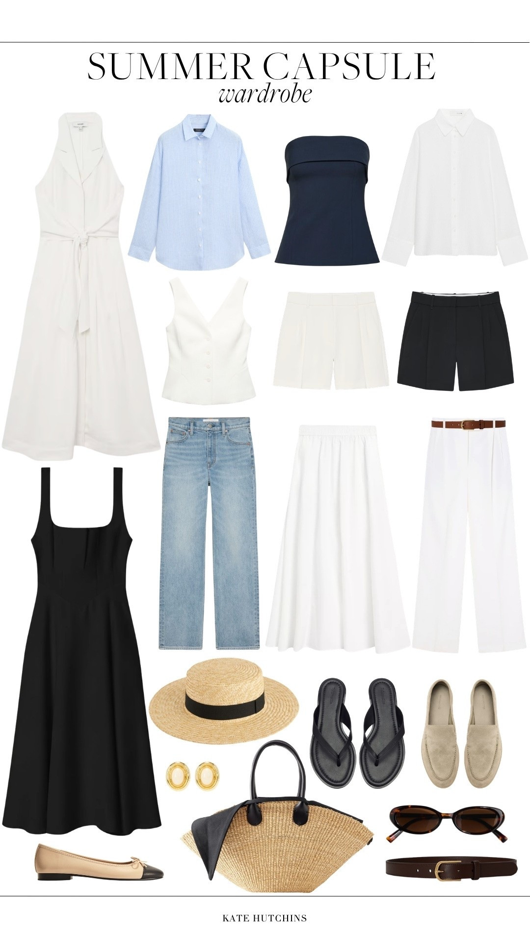 Summer capsule wardrobe 🤍🖤

#LTKsummer #LTKuk #LTKeurope