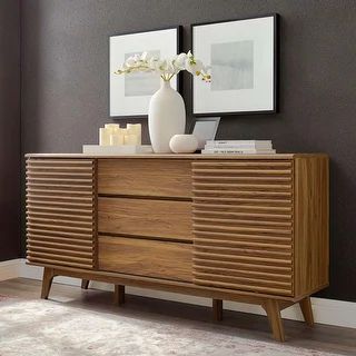 Carson Carrington Lagered Sideboard Buffet Table - Walnut | Bed Bath & Beyond