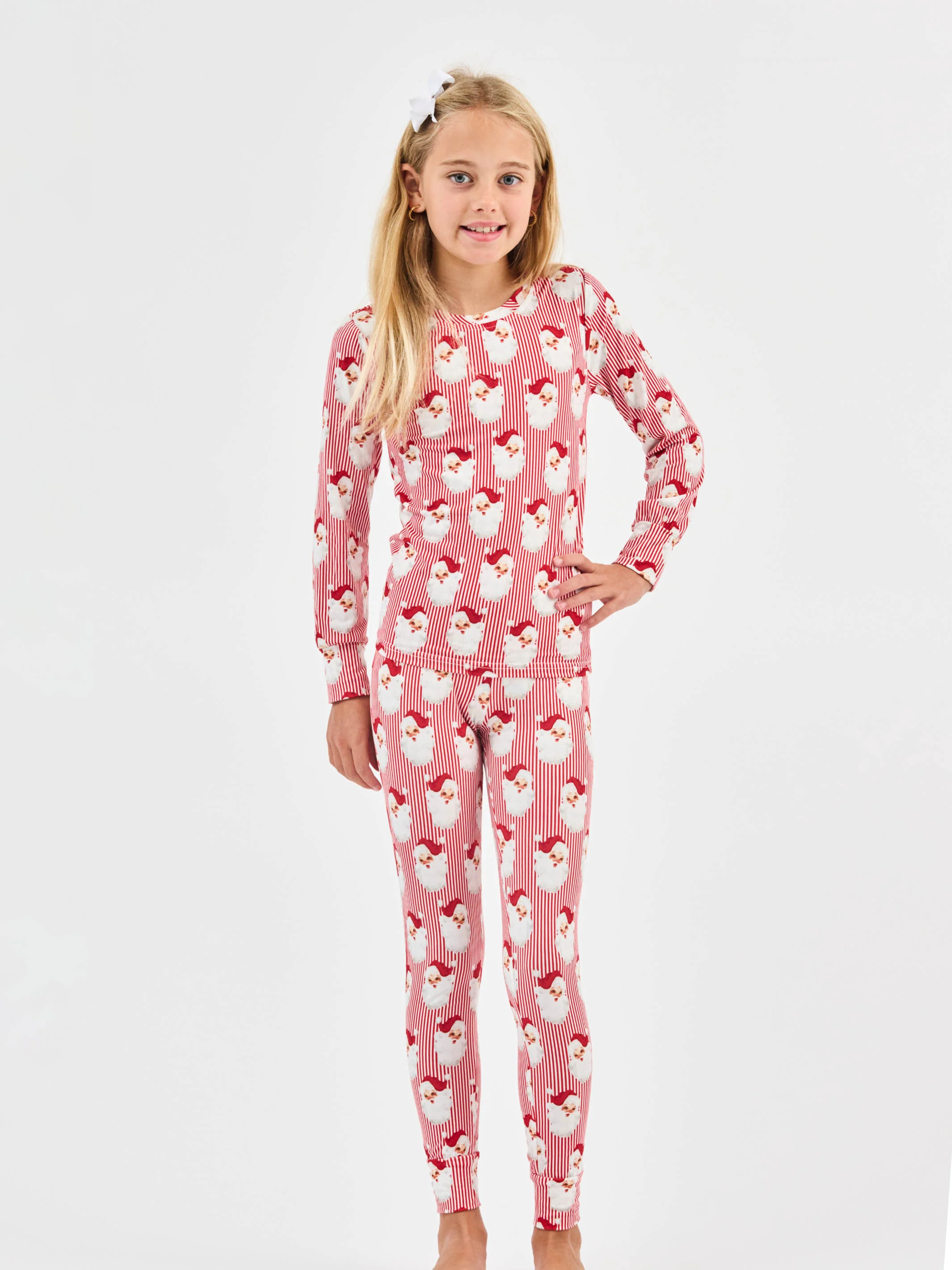Kids Pajama Set | Santa Baby Red | Mary Square