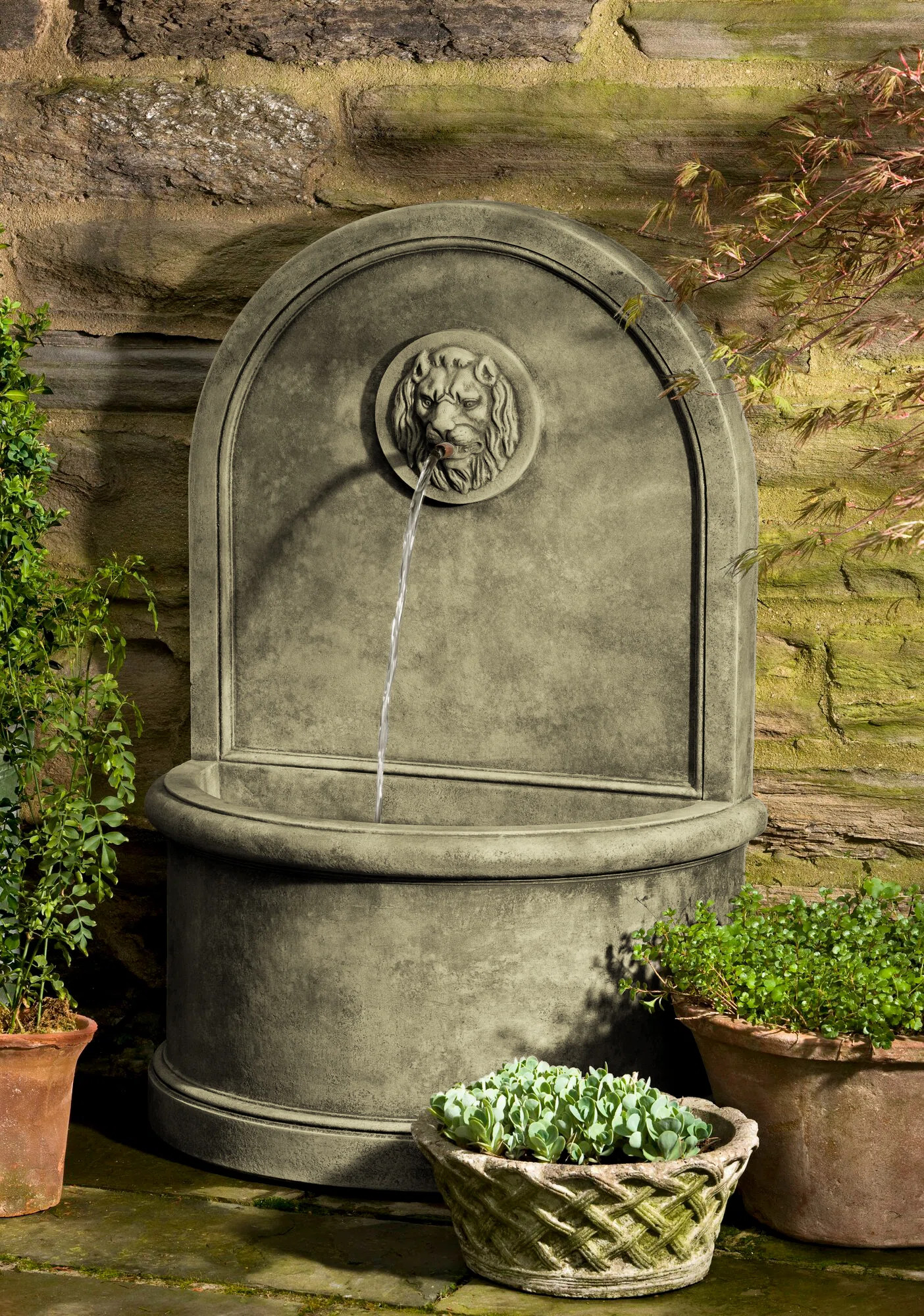 Lion Hand Crafted Weather Resistant Floor Fountain | Wayfair North America