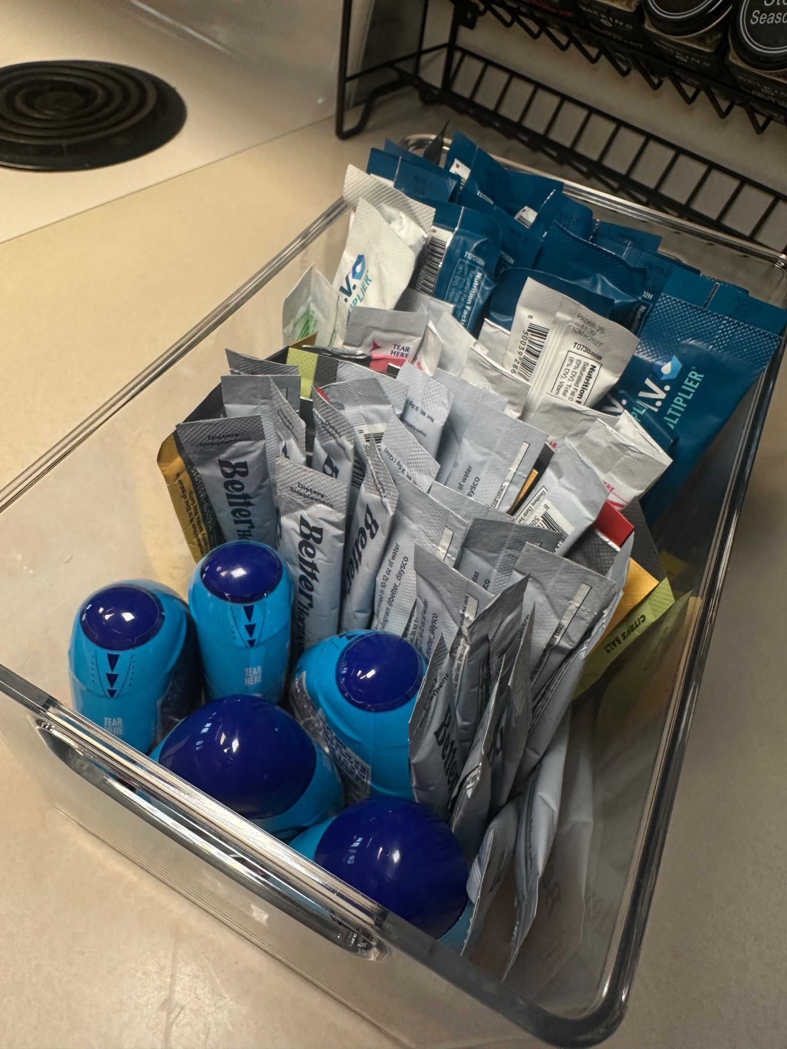 Kitchen organizers + my favorite hydration supplements!! 