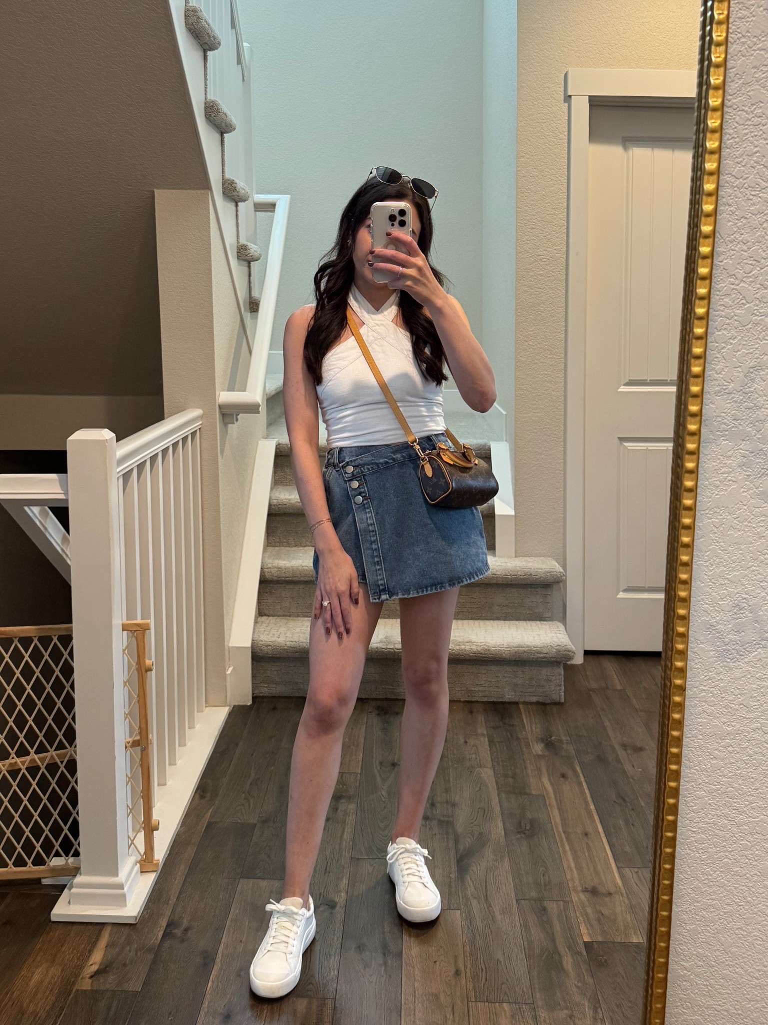 Last minute Amazon find! This denim skort is perfect for a summer night at the game ⚾️

#LTKSeasonal #LTKFindsUnder50 #LTKSummerEdit