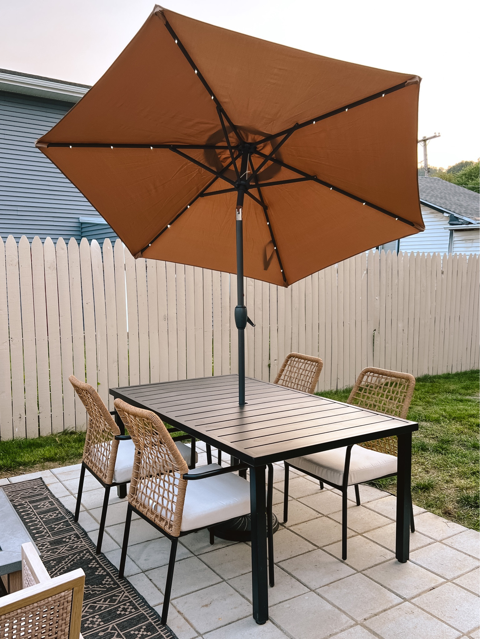 Just set up our new patio umbrella and patio furniture! // outdoor patio set, patio dining set, prime day, prime day 2023, amazon prime day, Amazon prime, Amazon prime day 2023, patio furniture, patio chairs, outdoor dining set, patio umbrella, outdoor umbrella, patio dining table, patio furniture set #LTKxPrimeDay

#LTKunder50 #LTKfamily #LTKSeasonal #LTKFind #LTKsalealert #LTKstyletip #LTKhome #LTKunder100
