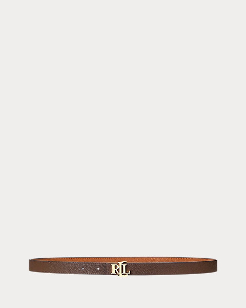 Logo Reversible Leather Skinny Belt | Ralph Lauren (UK)
