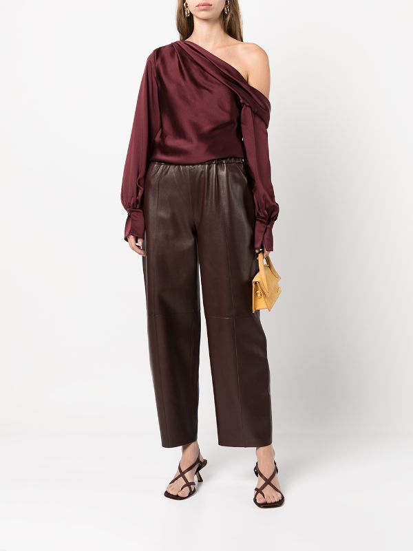 Simkhai Ruched off-shoulder Blouse  - Farfetch | Farfetch Global