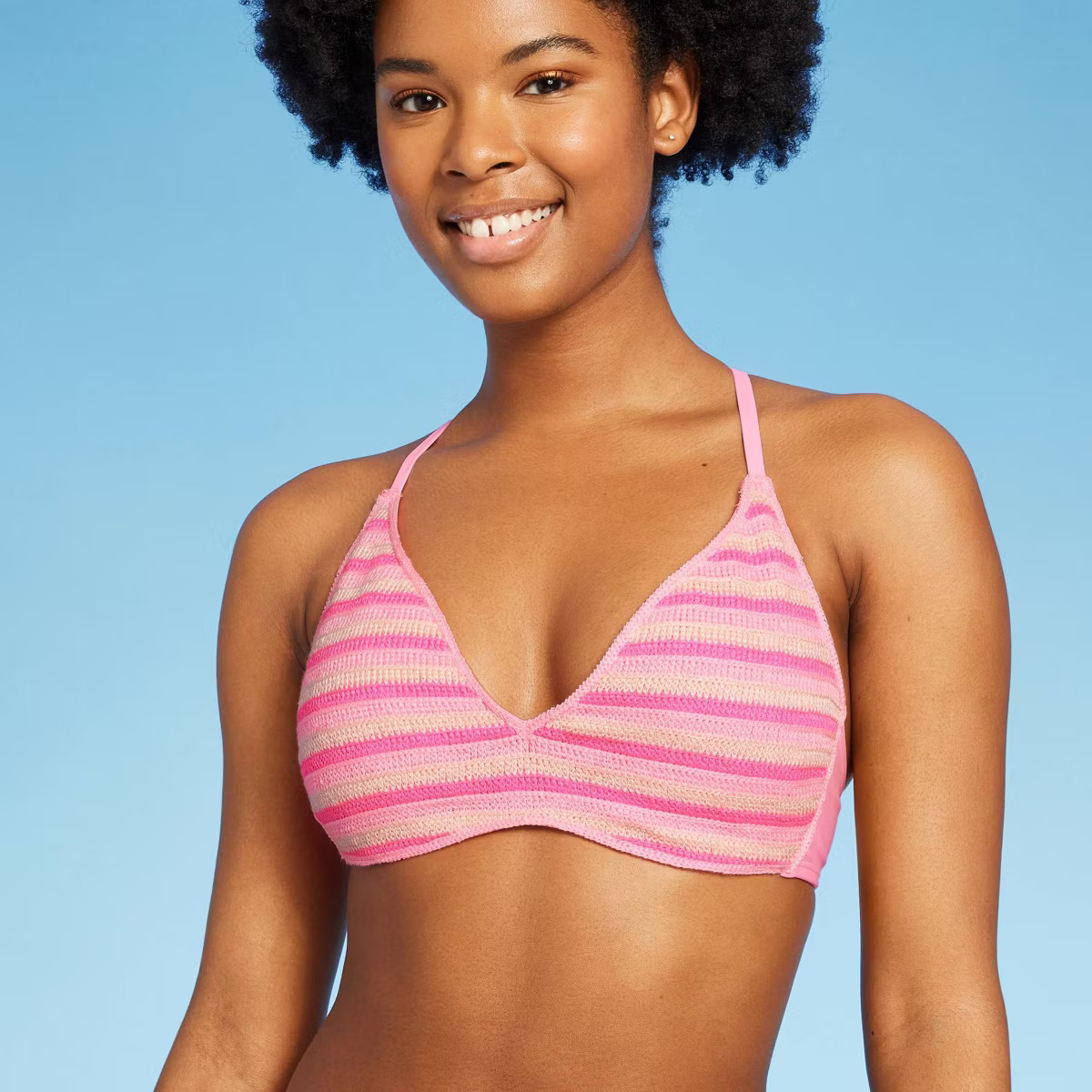 Women's Striped Crochet Bralette Bikini Top - Wild Fable™ | Target