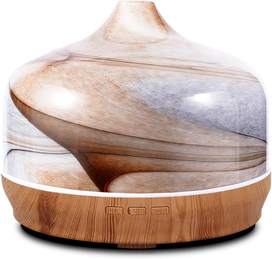 Porseme 500ml Glass Essential Oil Diffuser Aromatherapy Ultrasonic Cool Mist Humidifier 15-21 Run... | Amazon (US)