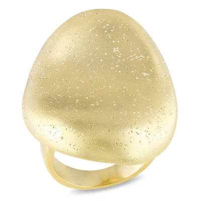 EVERLY JEWELRY | 18k Gold Plated Goldtone Ring W/ Matte & Sparkling Finishing | Target