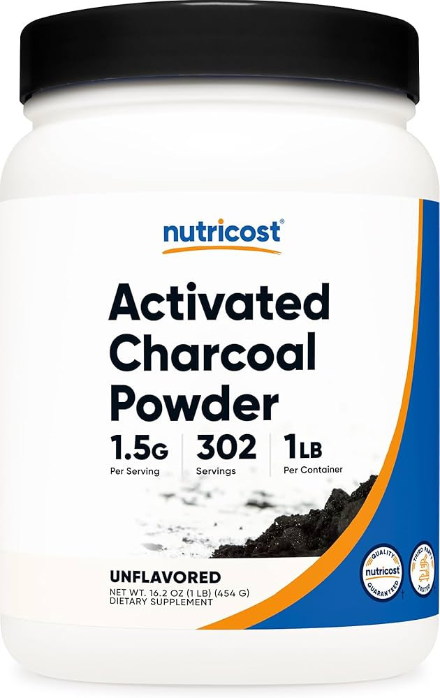 Nutricost Activated Charcoal Powder 1lb - Food Grade Powder, Toothpaste, Facemask, Odor Control, ... | Amazon (US)