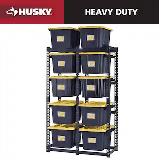 10-Tote Metal Storage Rack for HDX 14 and 27 Gal. Totes (50 in. W x 78 in. H x 24 in. D) | The Home Depot