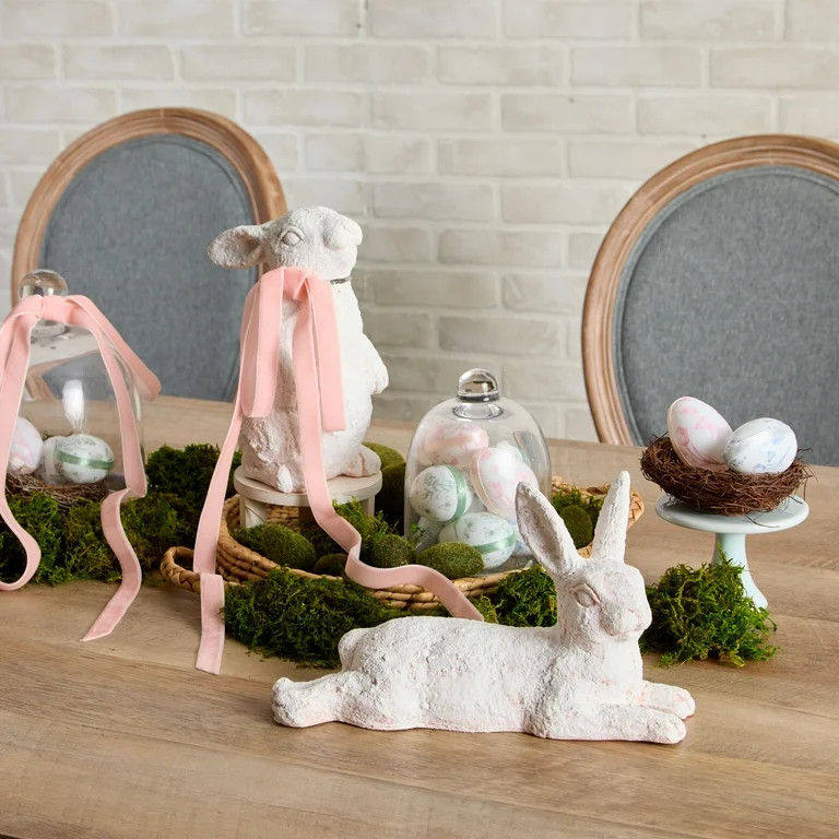 Easter White Standing Bunny Decoration, 7.68 in x 4.96 in, by My Texas House | Walmart (US)