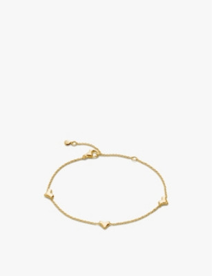 Heart Station 18ct Yellow Gold-Plated Vermeil Sterling-Silver Chain Bracelet | Selfridges