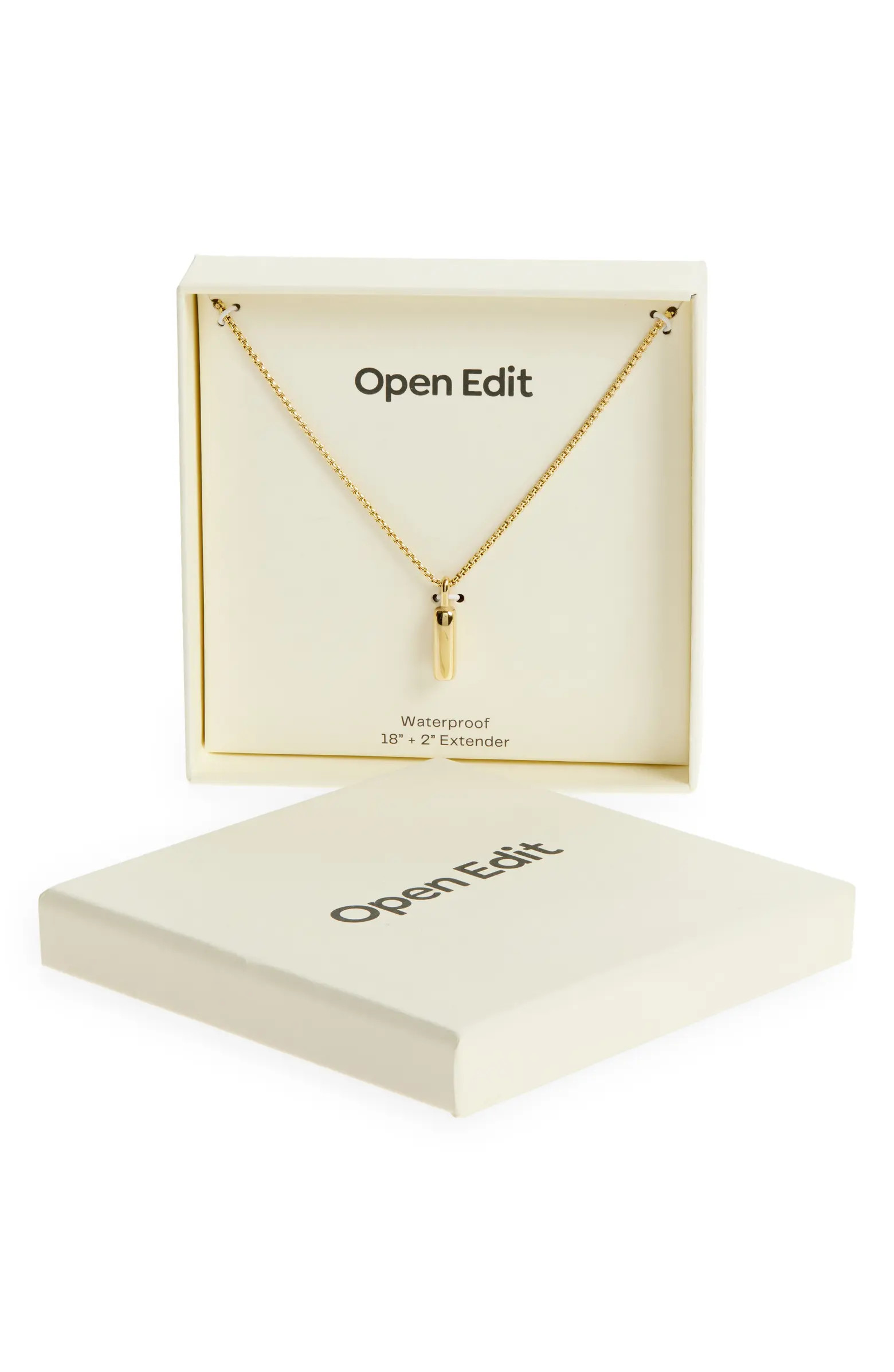 Open Edit Waterproof Bubble Initial Pendant Necklace | Nordstrom | Nordstrom