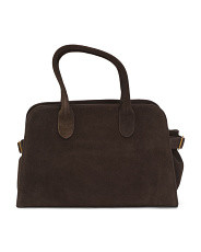 Suede Large Double Handle Satchel | TJ Maxx