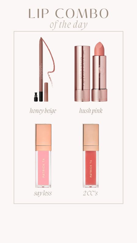 Todays Lip Combo💄

Lipstick, lip liner, nude lip, pink nude lip, lip gloss.

#LTKfindsunder100 #LTKfindsunder50 #LTKbeauty
