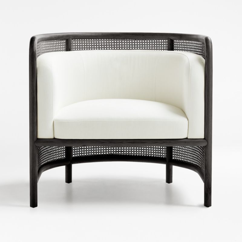 Fields Cane Black and White Chair | Crate and Barrel | Crate & Barrel