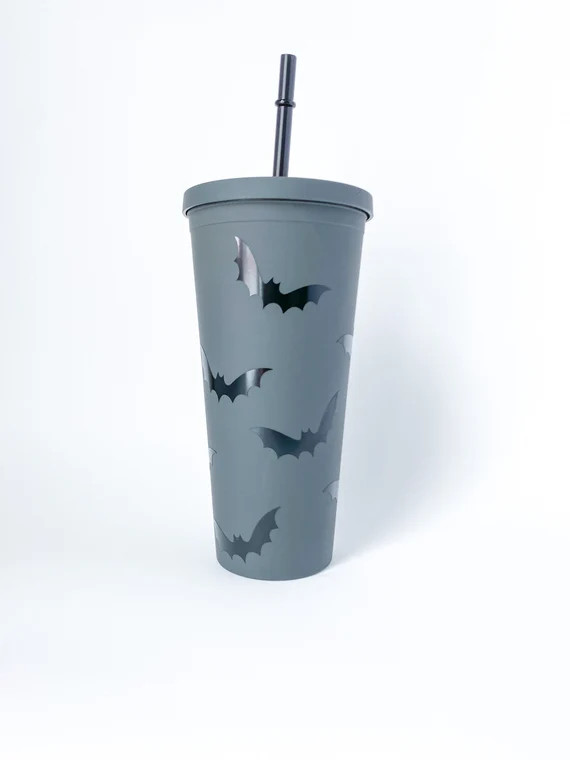Bats Cup Bats Iced Coffee Cup Halloween tumbler Halloween | Etsy | Etsy (US)