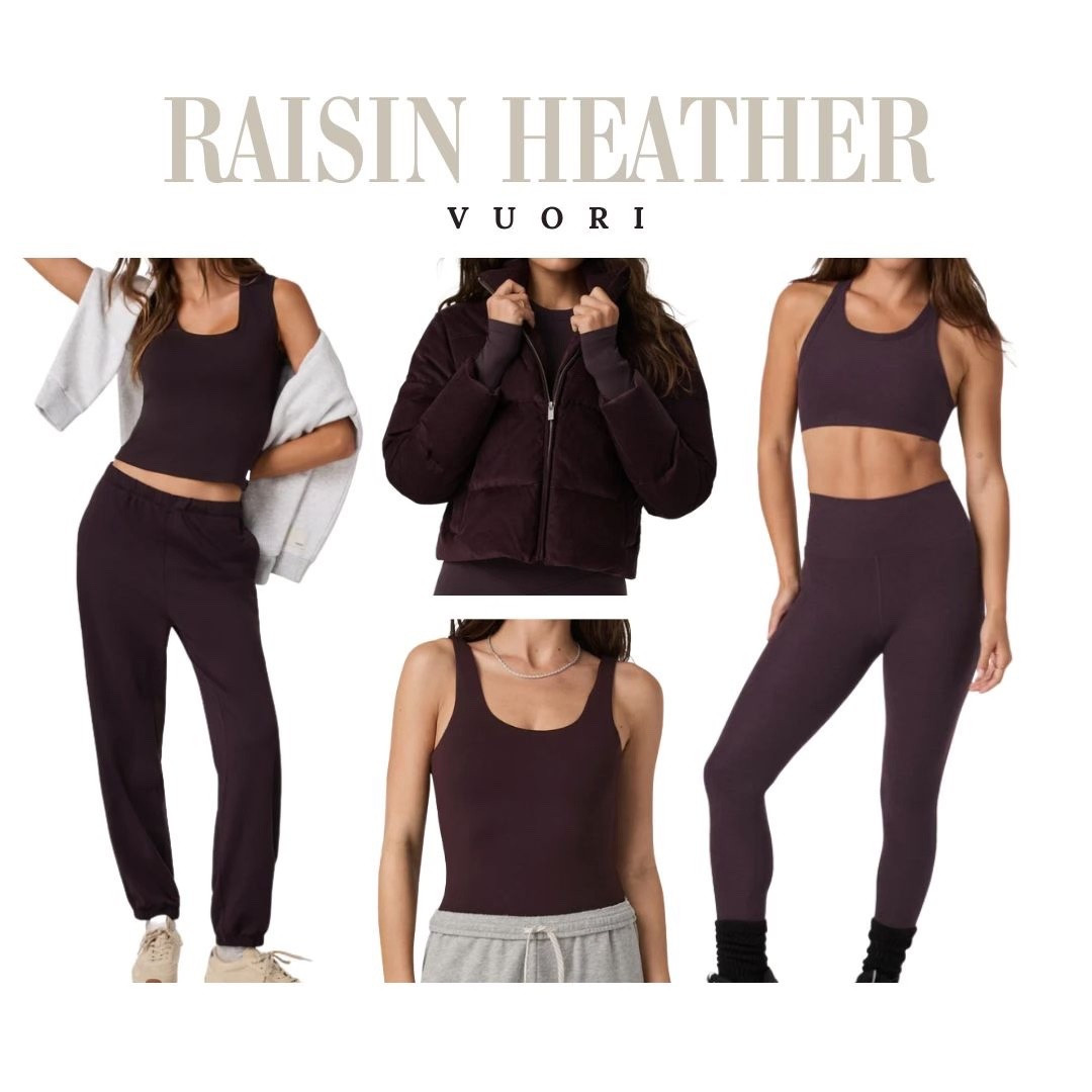 Raisin Heather Vuori favorites — a rich neutral that’s just as wearable as black but more elevated. Cozy, flattering, and great for everyday mom outfits.

#LTKSeasonal #LTKOver40 #LTKHoliday