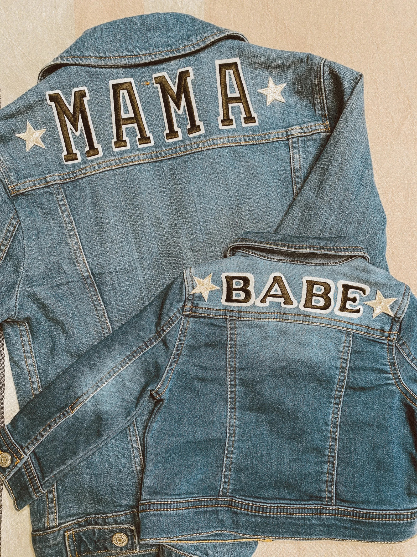 Mama & Babe Denim Jacket Set / Mommy and Me Matching | Etsy | Etsy (US)