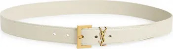 Saint Laurent Laque YSL Monogram Leather Belt | Nordstrom | Nordstrom