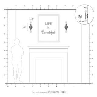 Livex Lighting Copenhagen 2 Light Black ADA Wall Sconce 51132-04 | The Home Depot